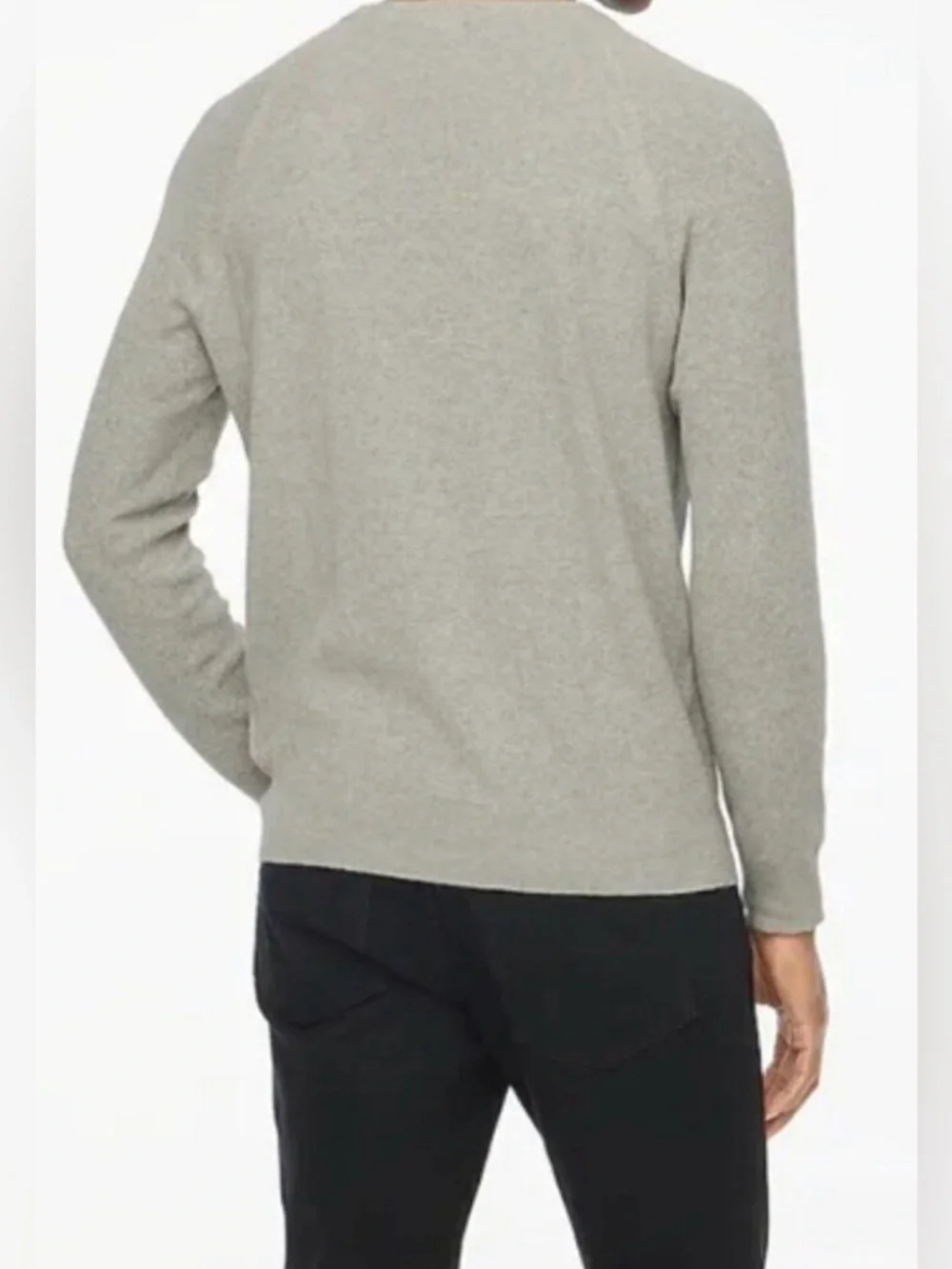 J.Crew 100% Cotton Textured Crewneck Sweater Gray NWT Size M